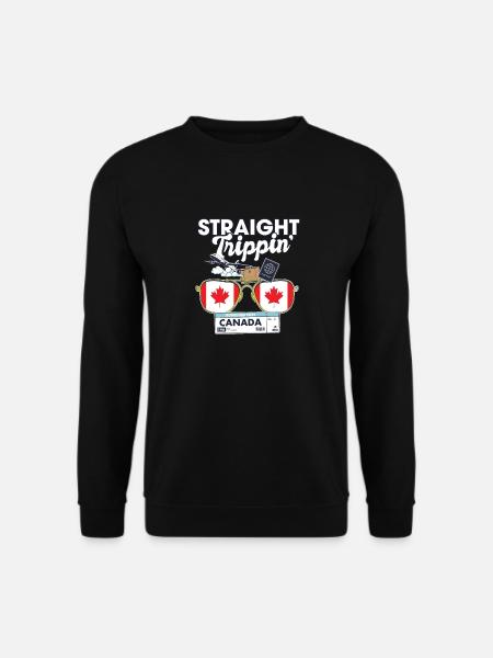 Straight Trippin' Canada Vacation Tour Travel - Unisex Pullover - Schwarz