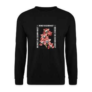 Do you feel anything yet - Merkst du schon was - Unisex Pullover - Schwarz - Vorne - Alina (178cm) & Michal (187cm)