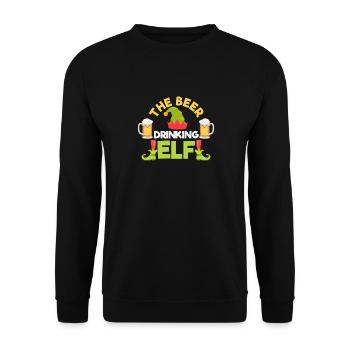 Die biertrinkende Elfenliebhaber-Familie Pyjama - Unisex Pullover - Schwarz - Vorne - Alina (178cm) & Michal (187cm)