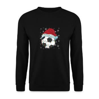 Père Noël Football Lumières de Noël Luxure - Sweat-shirt Unisexe - noir - Devant - Alina (178cm) & Michal (187cm)