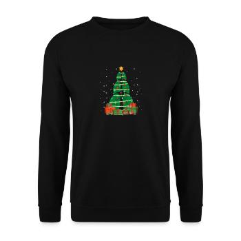 Poumon Arbre de Noël Thérapie respiratoire Thérapeute de Noël - Sweat-shirt Unisexe - noir - Devant - Alina (178cm) & Michal (187cm)