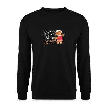 Tout le monde aime un joyeux Noël au gingembre - Sweat-shirt Unisexe - noir - Devant - Alina (178cm) & Michal (187cm)