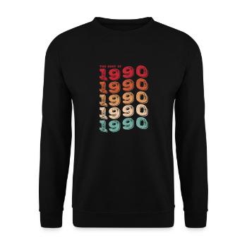 Vintage 1990 Gifts Legend for 33 Year Old - 33rd - Unisex Sweatshirt - black - Front - Alina (178cm) & Michal (187cm)