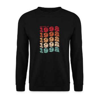 Vintage 1992 Gifts Legend for 31 Year Old - 31st - Unisex Sweatshirt - black - Front - Alina (178cm) & Michal (187cm)