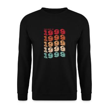 Vintage 1999 Gifts Legend for 24 Year Old - 24th - Unisex Sweatshirt - black - Front - Alina (178cm) & Michal (187cm)