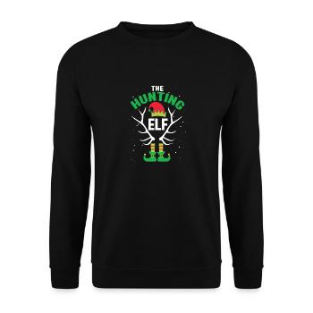 Le groupe d’elfes chasseurs Jumelage Noël familial - Sweat-shirt Unisexe - noir - Devant - Alina (178cm) & Michal (187cm)