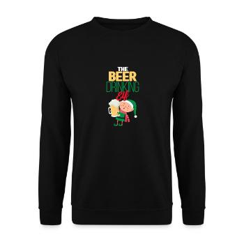 Die biertrinkende Elfe - die passende Familien - Unisex Pullover - Schwarz - Vorne - Alina (178cm) & Michal (187cm)