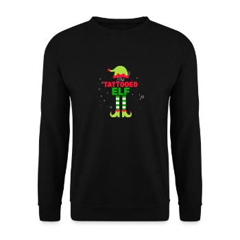 Die Tattooed Elf Matching Familie Gruppe Weihnacht - Unisex Pullover - Schwarz - Vorne - Alina (178cm) & Michal (187cm)