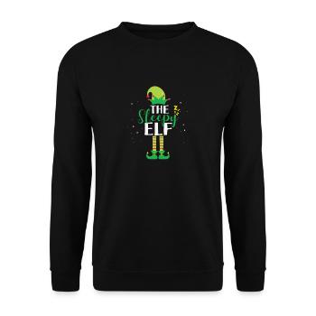 The Sleepy Elf Group Matching Family - Unisex Sweatshirt - black - Front - Alina (178cm) & Michal (187cm)
