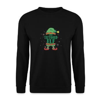 Die Tattooed Elf Matching Familie Gruppe Weihnacht - Unisex Pullover - Schwarz - Vorne - Alina (178cm) & Michal (187cm)