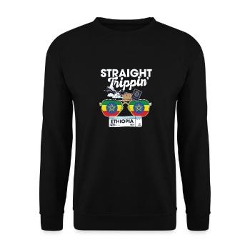 Straight Trippin' Ethiopia Vacation Tour Travel - Sweat-shirt Unisexe - noir - Devant - Alina (178cm) & Michal (187cm)