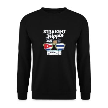 Straight Trippin' Cuba Vacation Tour Travel Trip - Sweat-shirt Unisexe - noir - Devant - Alina (178cm) & Michal (187cm)