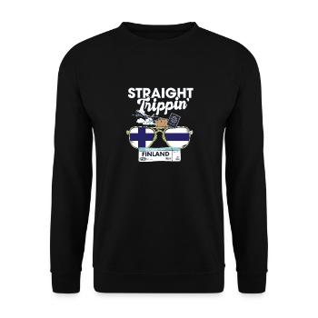 Straight Trippin' Finland Vacation Tour Travel - Sweat-shirt Unisexe - noir - Devant - Alina (178cm) & Michal (187cm)