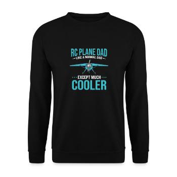 Ferngesteuertes Flugzeug Modellflugzeug - Unisex Pullover - Schwarz - Vorne - Alina (178cm) & Michal (187cm)