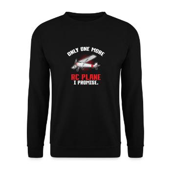 Remote Controlled Airplane Model Airplane - Unisex Sweatshirt - black - Front - Alina (178cm) & Michal (187cm)