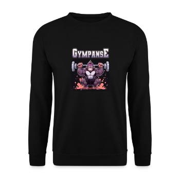 Gympanse Bodybuilding Weight Training Fitness Memes - Unisex Sweatshirt - black - Front - Alina (178cm) & Michal (187cm)