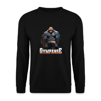 Gympanse Bodybuilding Weight Training Fitness Memes - Unisex Sweatshirt - black - Front - Alina (178cm) & Michal (187cm)
