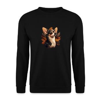 Chihuahua | Jour de l'Action de grâce Fermier - Sweat-shirt Unisexe - noir - Devant - Alina (178cm) & Michal (187cm)