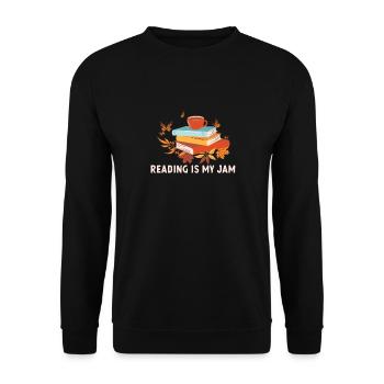Lesen Ist Mein Hobby Buchliebhaber Lustiger - Unisex Pullover - Schwarz - Vorne - Alina (178cm) & Michal (187cm)