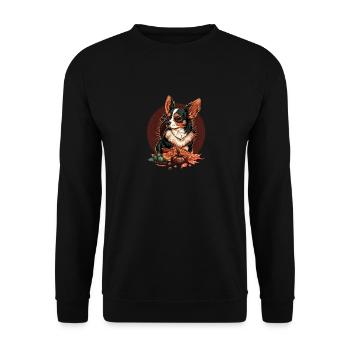 Chihuahua | Jour de l'Action de grâce Fermier - Sweat-shirt Unisexe - noir - Devant - Alina (178cm) & Michal (187cm)