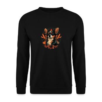 Chihuahua | Jour de l'Action de grâce Fermier - Sweat-shirt Unisexe - noir - Devant - Alina (178cm) & Michal (187cm)