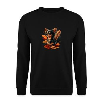 Chihuahua | Jour de l'Action de grâce Fermier - Sweat-shirt Unisexe - noir - Devant - Alina (178cm) & Michal (187cm)