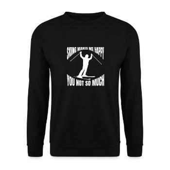 Skiers Skiing Outfit Skiing Skiing Ski Design - Unisex Sweatshirt - black - Front - Alina (178cm) & Michal (187cm)