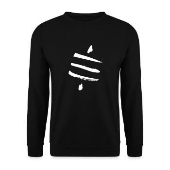 Retro Bitcoin Crypto Satoshis Symbol 21 - Unisex Pullover - Schwarz - Vorne - Alina (178cm) & Michal (187cm)