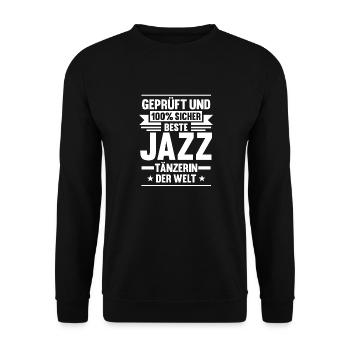 Jazz Tänzer - Unisex Pullover - Schwarz - Vorne - Alina (178cm) & Michal (187cm)