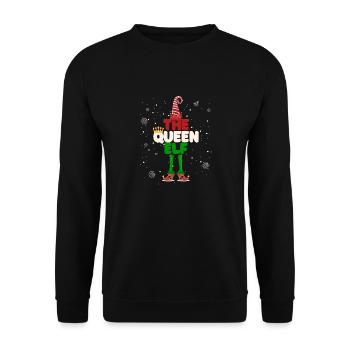 The Queen Elf Matching Family Group Christmas - Unisex Sweatshirt - black - Front - Alina (178cm) & Michal (187cm)