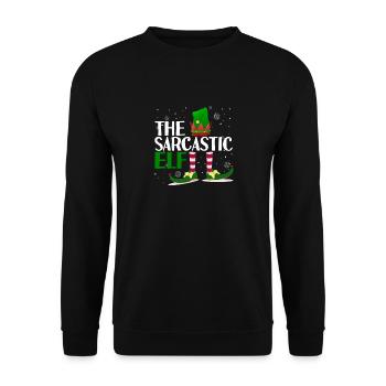 Le groupe familial d’appariement d’elfes sarcastiques - Sweat-shirt Unisexe - noir - Devant - Alina (178cm) & Michal (187cm)