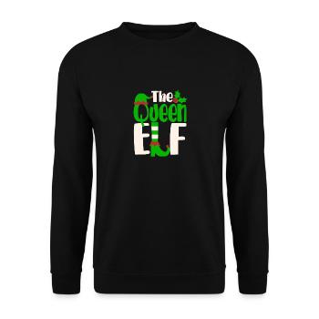 The Queen Elf Matching Family Group Christmas - Unisex Sweatshirt - black - Front - Alina (178cm) & Michal (187cm)