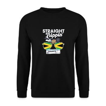 Straight Trippin' Jamaica Vacation Tour Travel - Unisex Sweatshirt - black - Front - Alina (178cm) & Michal (187cm)