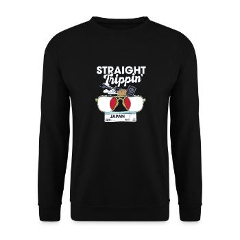 Straight Trippin' Japan Vacation Tour Travel Trip - Sweat-shirt Unisexe - noir - Devant - Alina (178cm) & Michal (187cm)