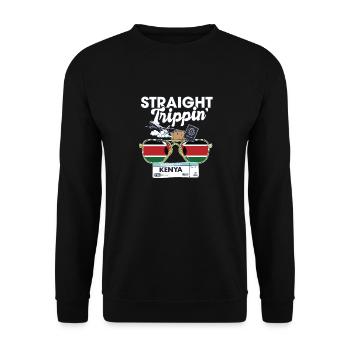 Straight Trippin' Kenya Vacation Tour Travel Trip - Sweat-shirt Unisexe - noir - Devant - Alina (178cm) & Michal (187cm)