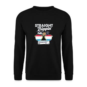 Straight Trippin' Luxembourg Vacation Tour Travel - Sweat-shirt Unisexe - noir - Devant - Alina (178cm) & Michal (187cm)