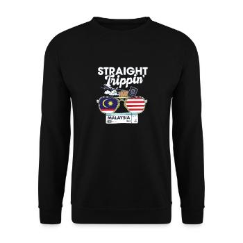 Straight Trippin' Malaysia Vacation Tour Travel - Unisex Sweatshirt - black - Front - Alina (178cm) & Michal (187cm)