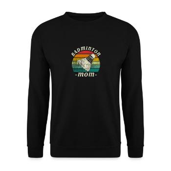 Badminton Mom - Unisex Pullover - Schwarz - Vorne - Alina (178cm) & Michal (187cm)