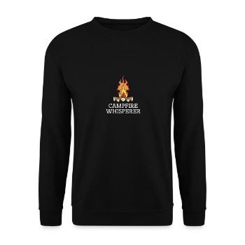 Campfire Whisperer - Unisex Pullover - Schwarz - Vorne - Alina (178cm) & Michal (187cm)