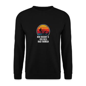 Mir Reicht's Rad fahren Mountainbike Fahrrad MTB - Unisex Pullover - Schwarz - Vorne - Alina (178cm) & Michal (187cm)