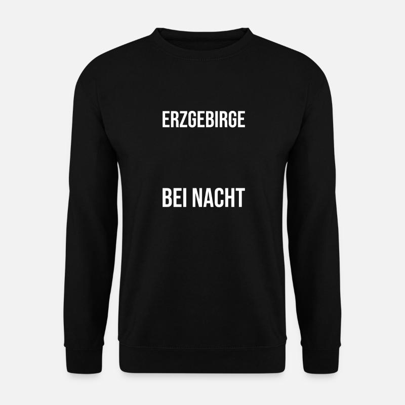 Erzgebirge bei Nacht - Unisex Pullover - Schwarz