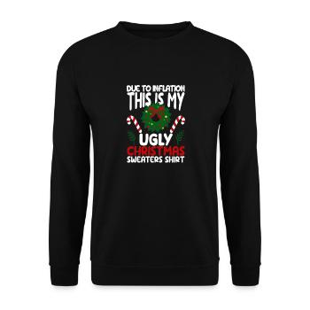 En raison de l’inflation, c’est mon affreux - Sweat-shirt Unisexe - noir - Devant - Alina (178cm) & Michal (187cm)