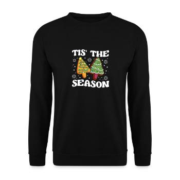 Tis' The Season Weihnachtsbaumkuchen Debbie Groovy - Unisex Pullover - Schwarz - Vorne - Alina (178cm) & Michal (187cm)