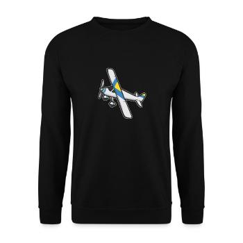 Remote Controlled Airplane Model Airplane - Unisex Sweatshirt - black - Front - Alina (178cm) & Michal (187cm)