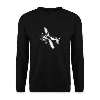 Remote Controlled Airplane Model Airplane - Unisex Sweatshirt - black - Front - Alina (178cm) & Michal (187cm)