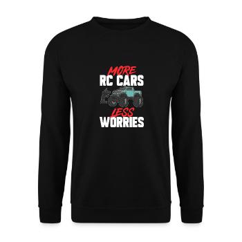 RC Car Ferngesteuertes Auto - Unisex Pullover - Schwarz - Vorne - Alina (178cm) & Michal (187cm)