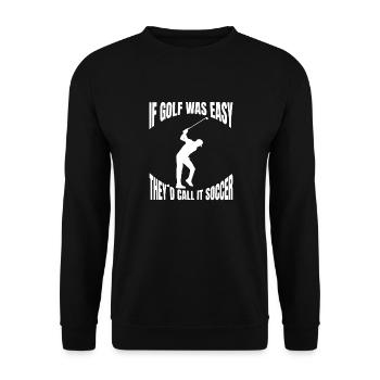 Golfspieler Golfsport Golf Golfverein Golfplatz - Unisex Pullover - Schwarz - Vorne - Alina (178cm) & Michal (187cm)