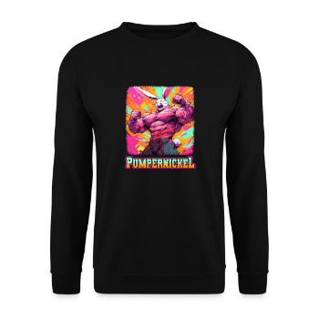Pumpernickel Musculation Musculation Fitness Memes - Sweat-shirt Unisexe - noir - Devant - Alina (178cm) & Michal (187cm)