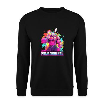 Pumpernickel Musculation Musculation Fitness Memes - Sweat-shirt Unisexe - noir - Devant - Alina (178cm) & Michal (187cm)