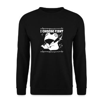 Je choisis le combat - Sweat-shirt Unisexe - noir - Devant - Alina (178cm) & Michal (187cm)